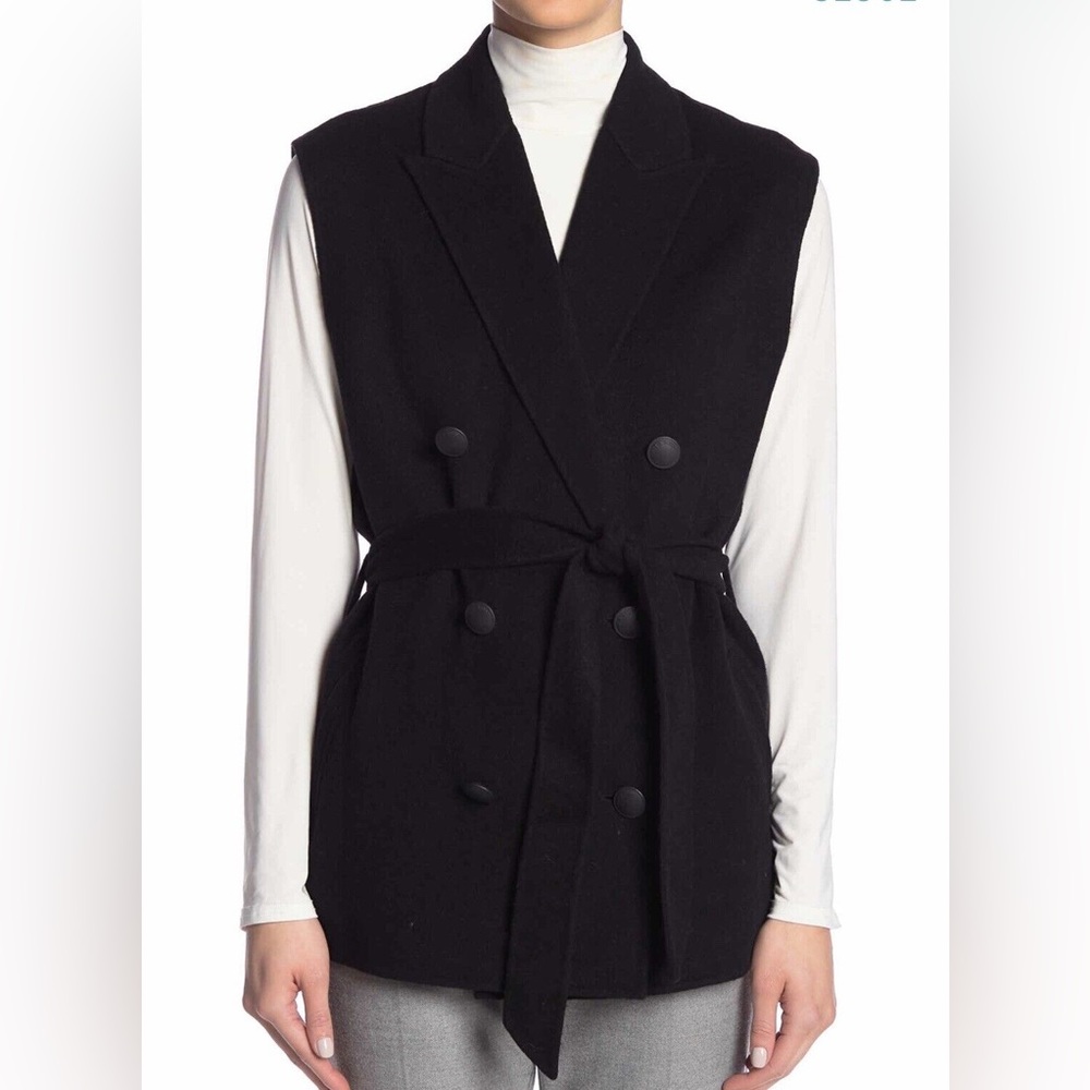 Rag & bone black Pearson wool sleeveless vest size small